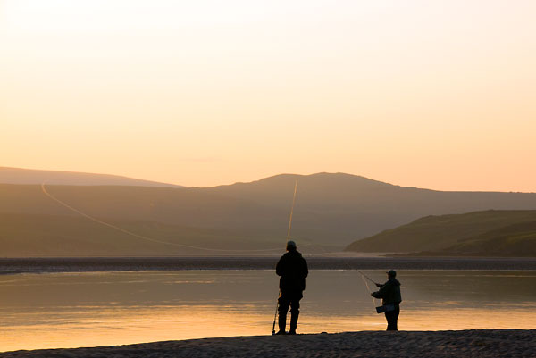 Fishing for sea bass